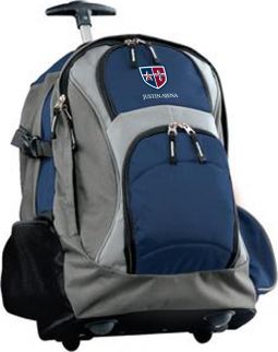 Wheeled Backpack, Navy/Grey